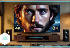تفاوت صفحه نمایش ویدئو پروژکتور 4K در مقابل 8K