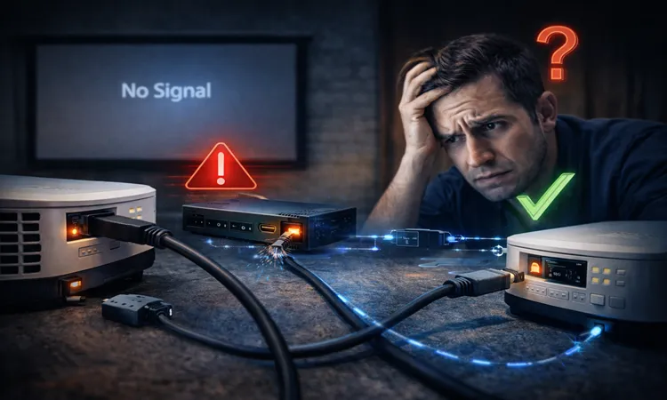 مقصر دانستن پروژکتور وقتی مشکل از سوئيچ يا اسپليتر است | ایران پروژکتور