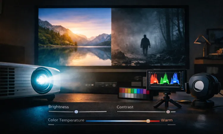 کاليبره کردن پروژکتور در خانه با روش ساده (گاما، دمای رنگ، کنتراست) | ایران پروژکتور