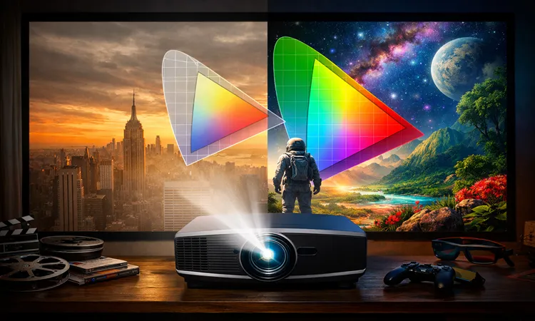 فضای رنگ Rec.709 و DCI-P3 پروژکتور: برای فيلم و بازی کدام مهم است؟ | ایران پروژکتور
