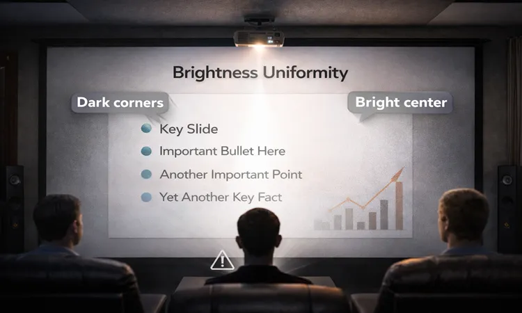 يکنواختی روشنایی و خطر روشن و تاريک شدن گوشه ها | ایران پروژکتور
