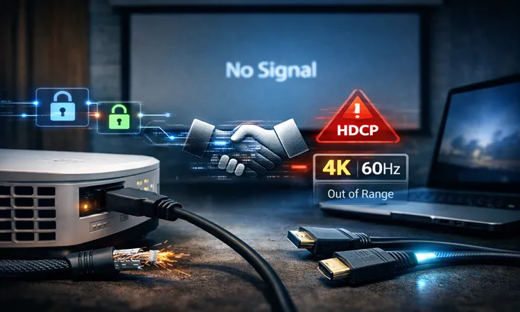 HDMI handshake پروژکتور چرا بدون سيگنال می شود؟ راه حل های مرحله ای | ایران پروژکتور